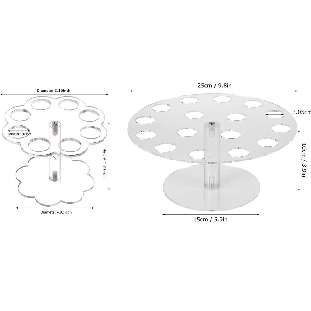 Stand Holder Display Es Krim Cone Bahan Akrilik Transparan Dapat Digunakan Kembali Untuk Pesta Pernikahan