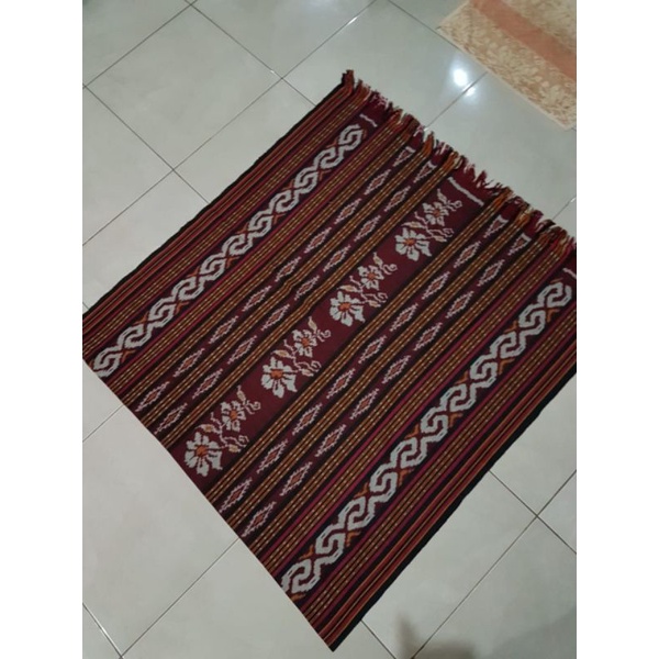 ELPHI Kain Tenun Motif Sulawesi Toraja Warna Coklat