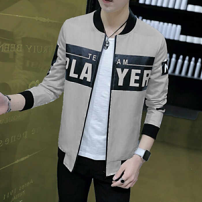 Jaket Pria simple branded  Jaket Team PLAYER My Life GRAY 1CLU