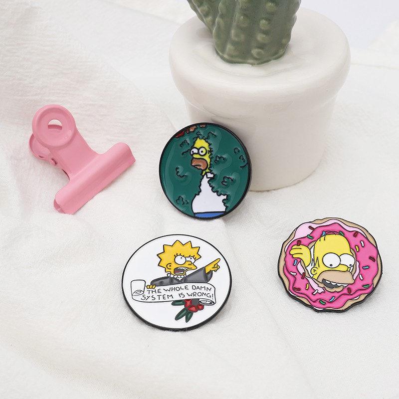 Bros Desain Kartun The Simpsons Bahan Alloy Untuk Aksesoris