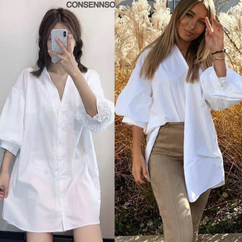 CONSENNSO poplin shirt dress