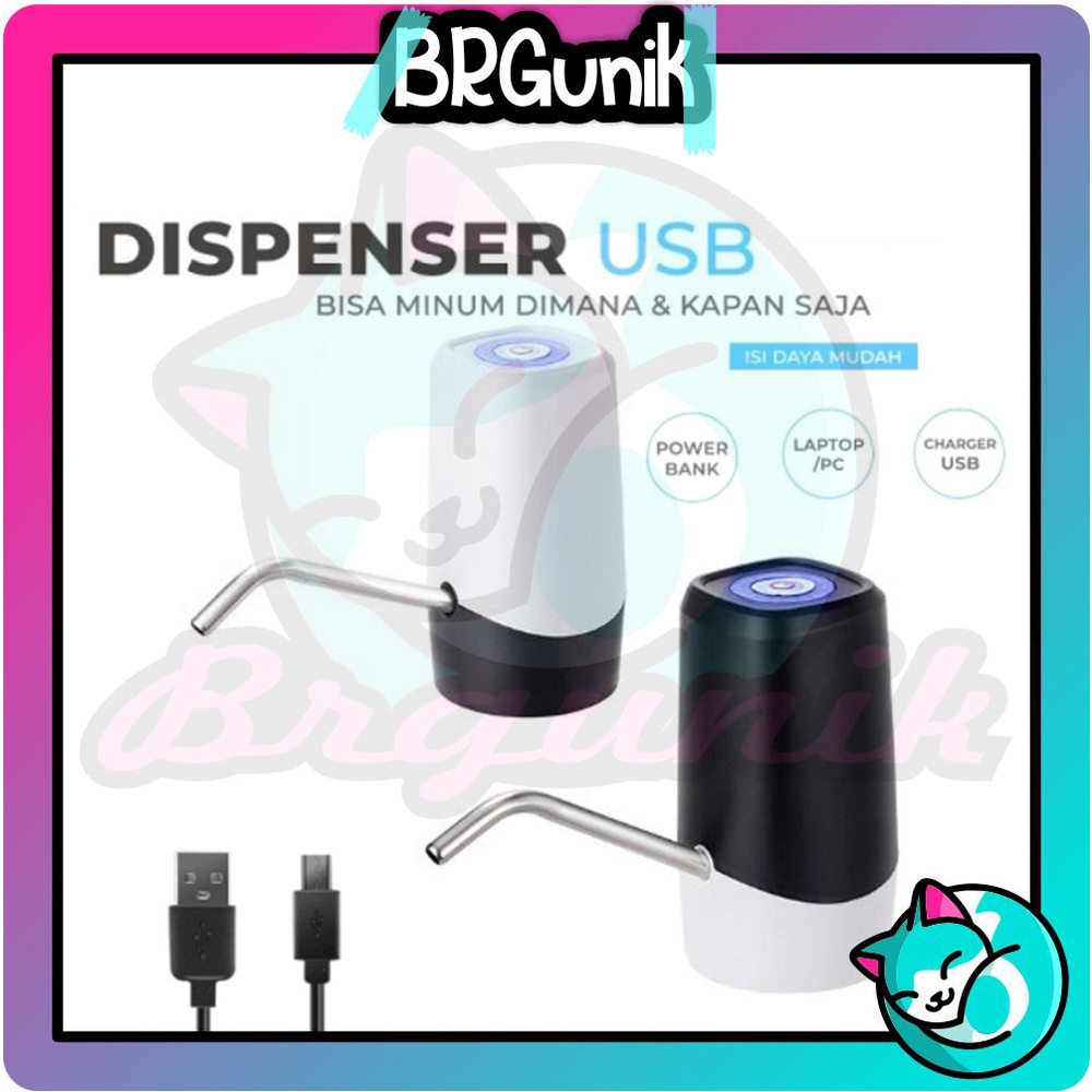 BRGUNIK Pompa Galon Elektrik LED / Non LED USB Rechargeable Dispenser Air Minum Otomatis Water Pump R210