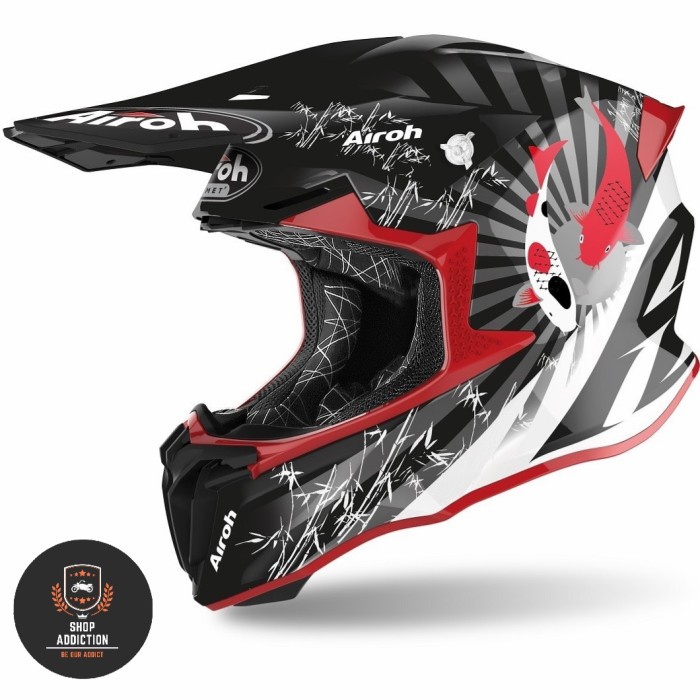 AIROH TWIST 2.0 RED GLOSS KATANA | HELM MOTOCROSS | ORIGINAL | SNI