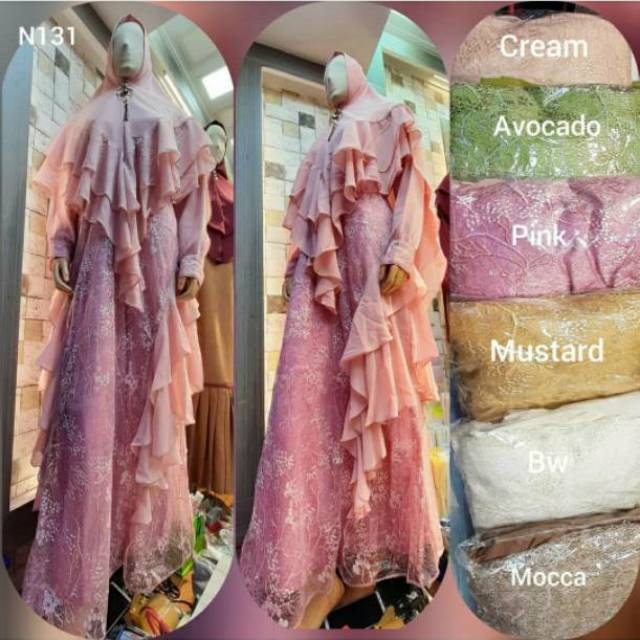 Gamis syari original by celfa/gamis syari set khimar