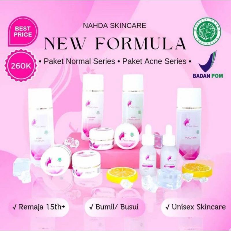 NAHDA SKINCARE+SERUM ORIGINAL || ECERAN CREAM MALAM/SIANG/TONER
