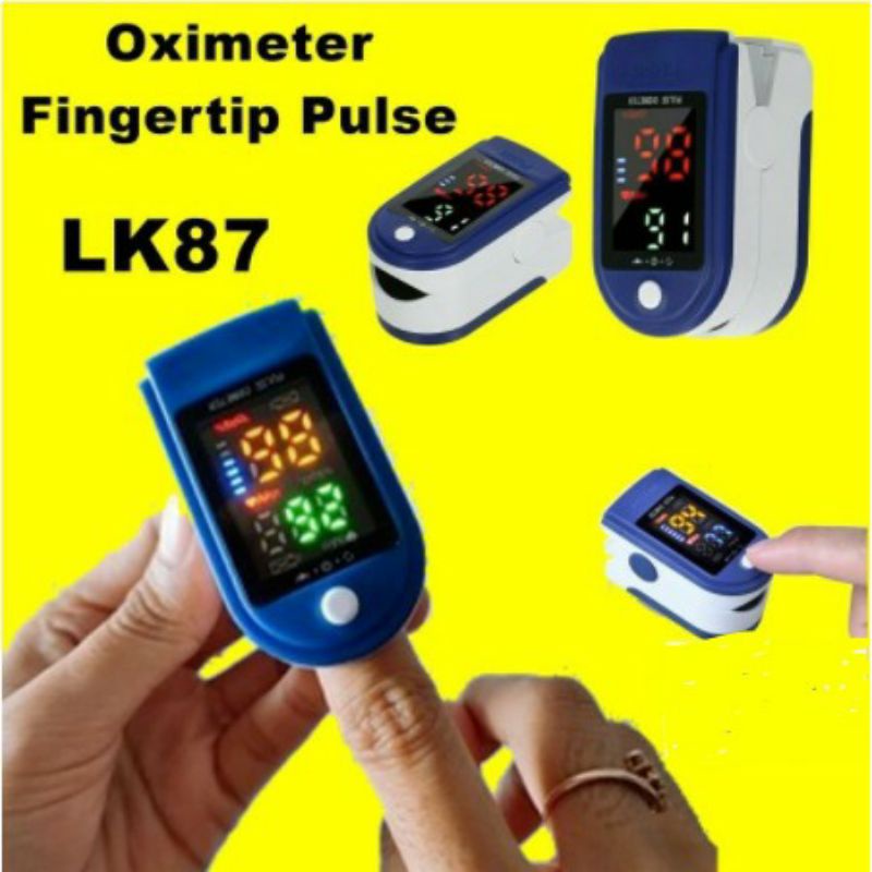 Alat ukur pengukur kadar oksigen O2 dalam darah detak jantung SPO2 Oximeter