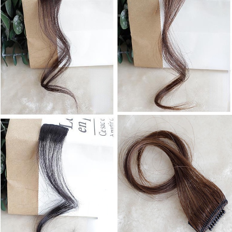 Wig / Rambut Palsu Wanita Model Panjang Gelombang Dengan Poni