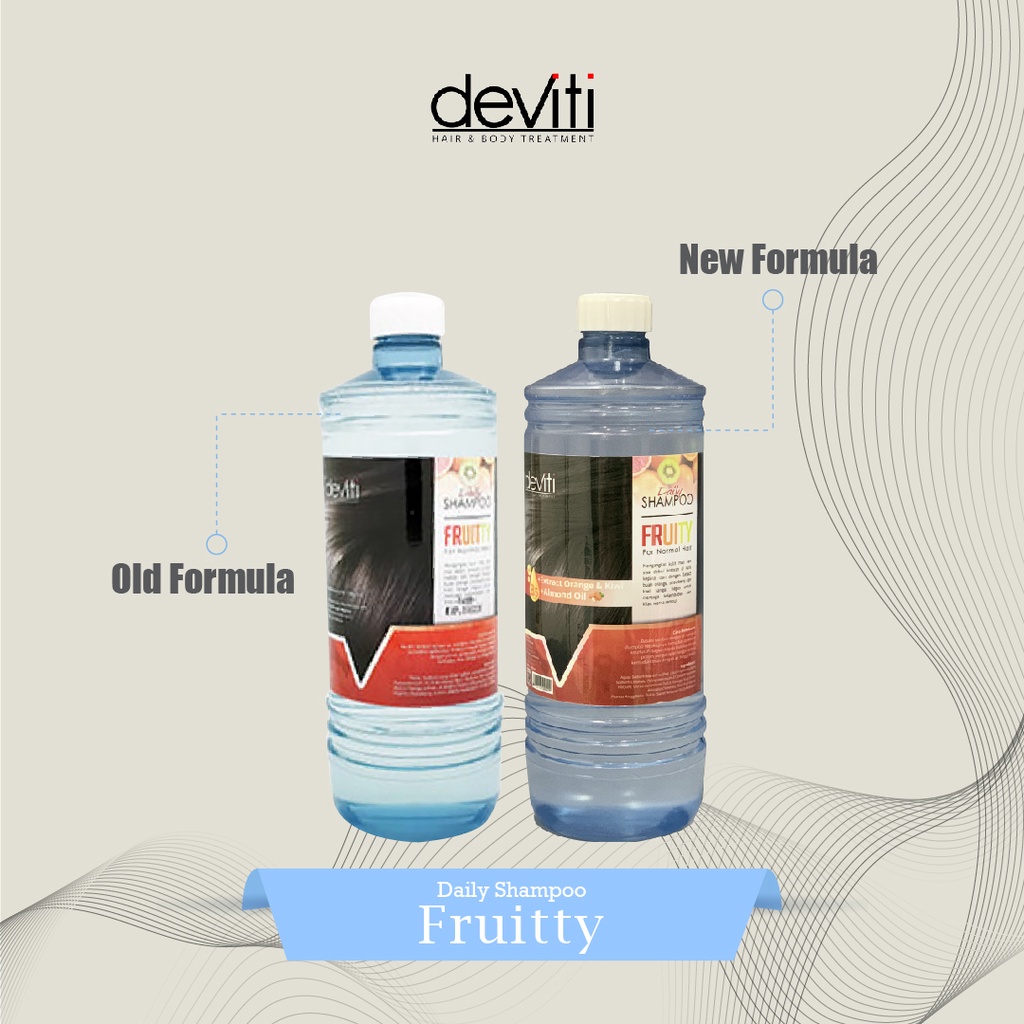 Deviti Hair Shampoo Fruitty Melembutkan Rambut - Kemasan Botol 1L