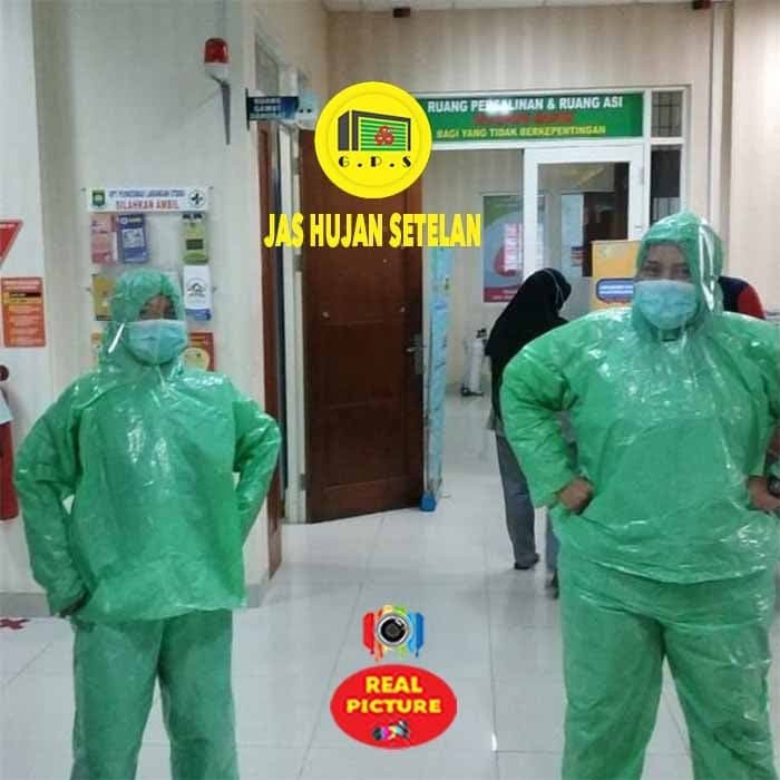 JAS HUJAN PLASTIK MERK BAMBU BAHAN TEBAL