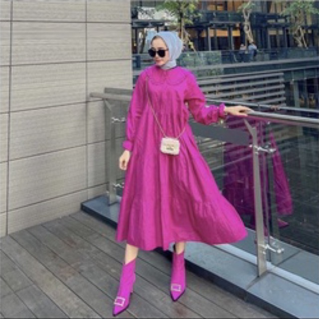 MIDI DRESS KATUN POPLIN NABILLA
