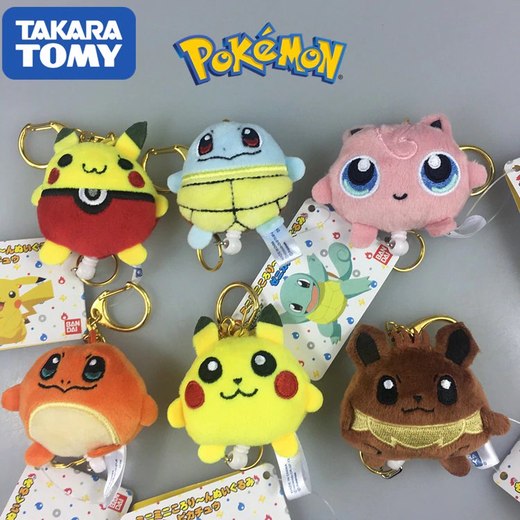 Import TAKARA TOMY Pokemon Go Original Digital Baby Pikachu Fire Dragon Pet  Key Ring Pendant Doll