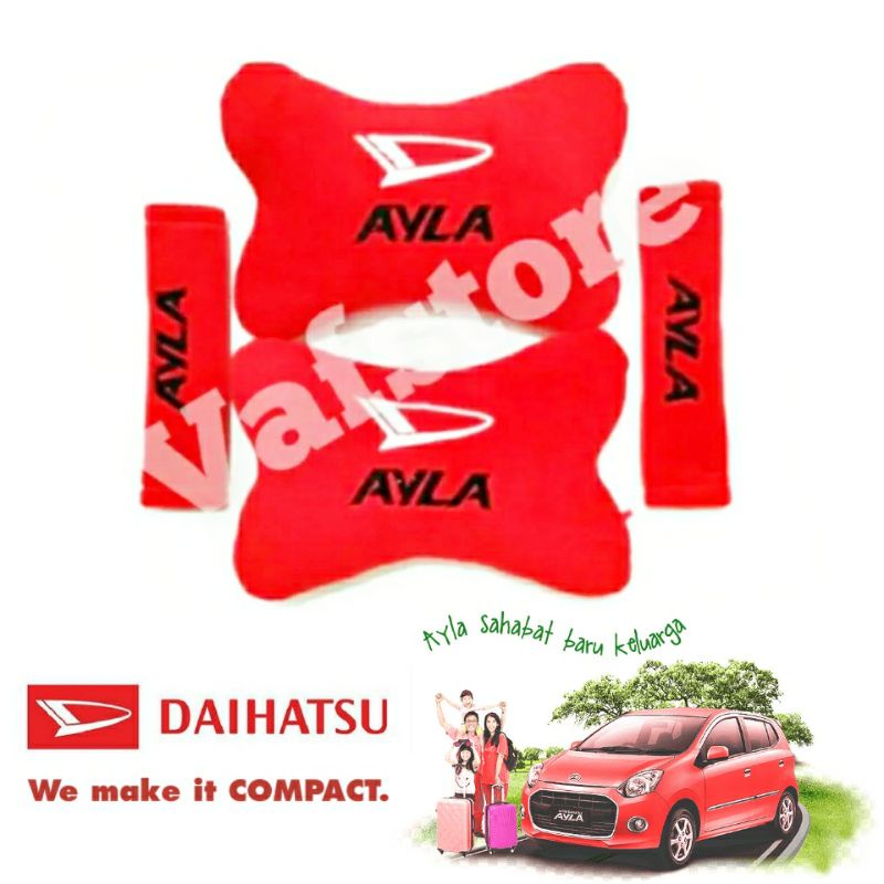 BANTAL MOBIL DAIHATSU AYLA WARNA MERAH/BANTAL MOBIL SET PREMIUM/BANTAL MOBIL SET KARAKTER/BANTAL MOB