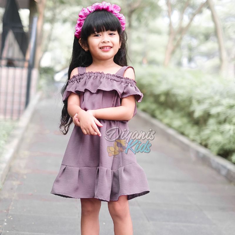 SABRINA -Dress anak tali pundak ala korea| Dress baju anak perempuan | Dress baju bayi | Gaun pesta anak bayi ori diyanis kids