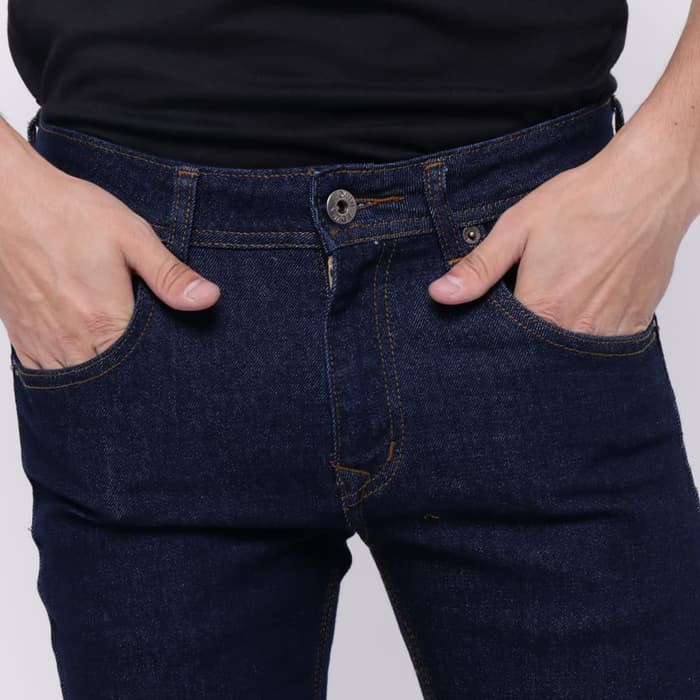 NEW ORIGINAL Edwin Celana Jeans LA 05 Slim Fit Pria Panjang warna Dark blue 007