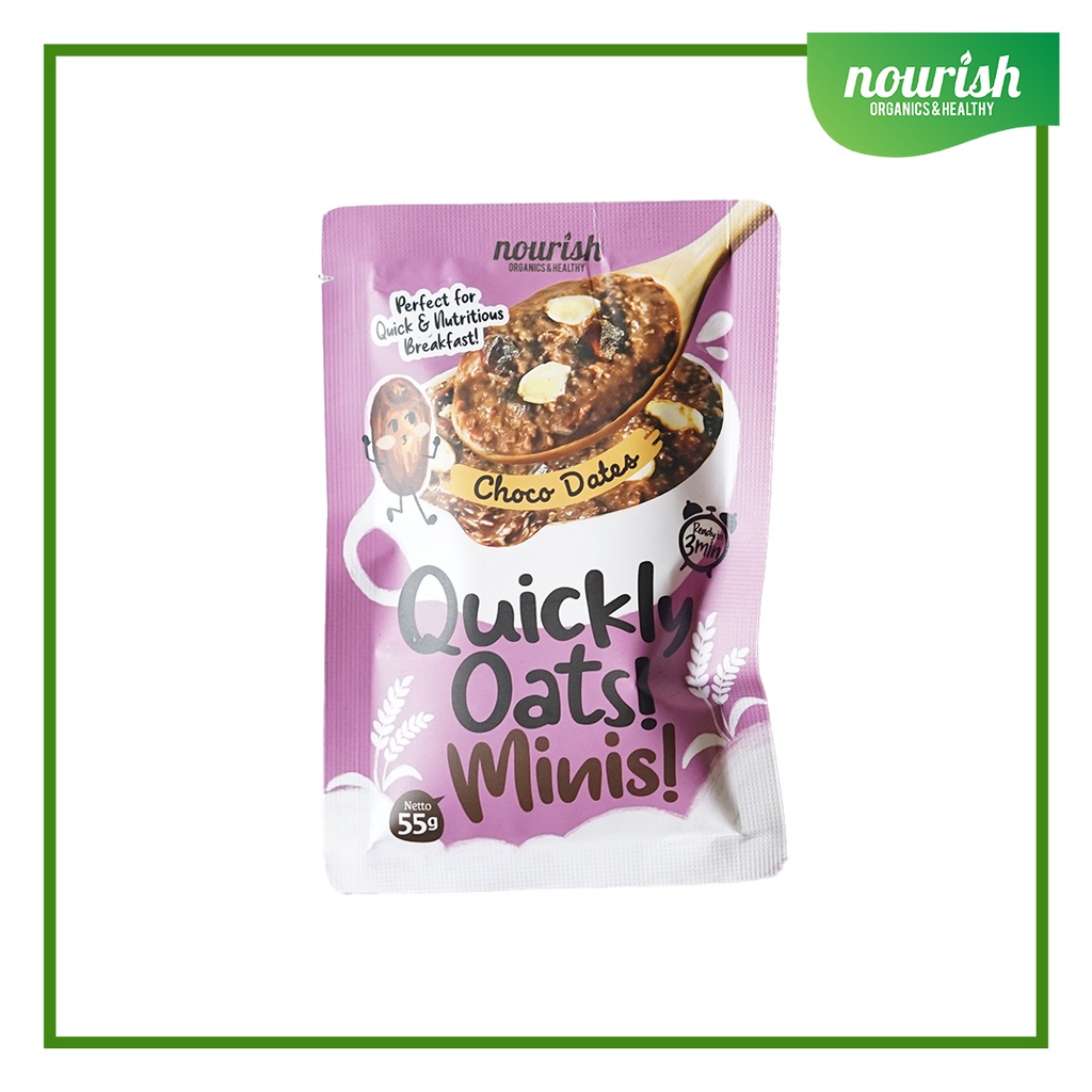 Quickly Oats! Minis! Instant Oatmeal Choco Dates Sachet 55gr