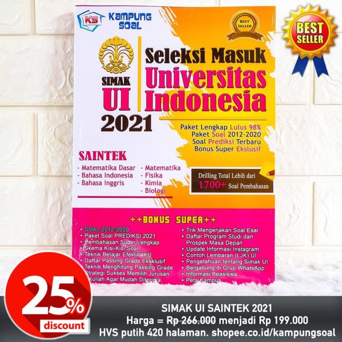 SALE SIMAK UI SAINTEK 2021 by Kampung Soal