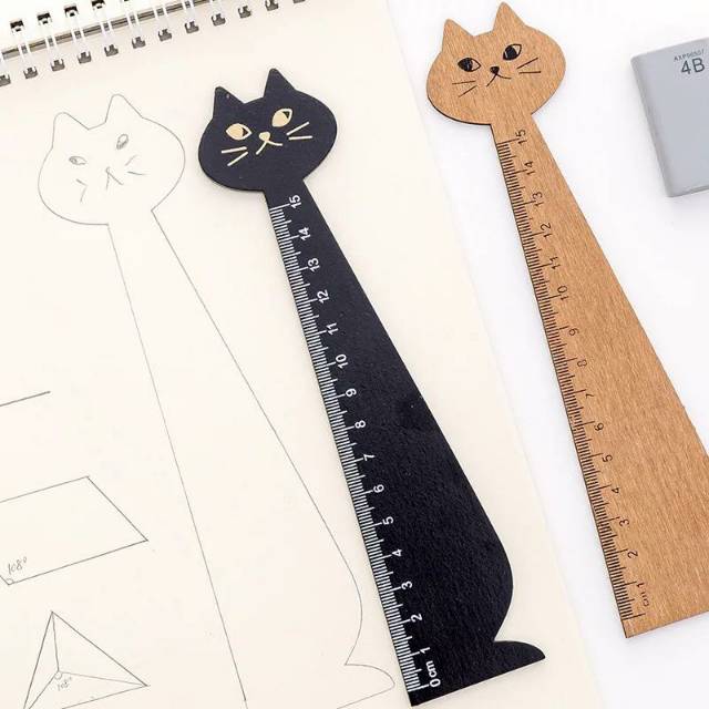 penggaris motif kucing / ruler