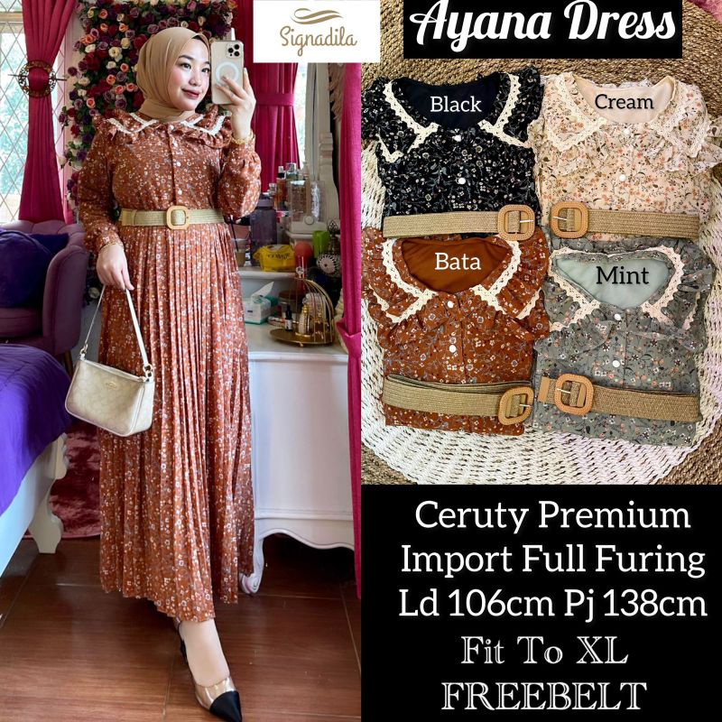 AYANA SYIFABELA DRESS PLISKET CERUTY BY SIGNADILA  20 3