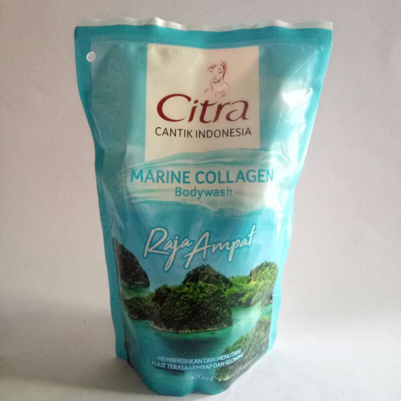 CITRA Marine Collagen Volcanic Clay Body Wash Sabun Mandi Cair 400 ml Lulur Aloe Vera Bengkoang 220