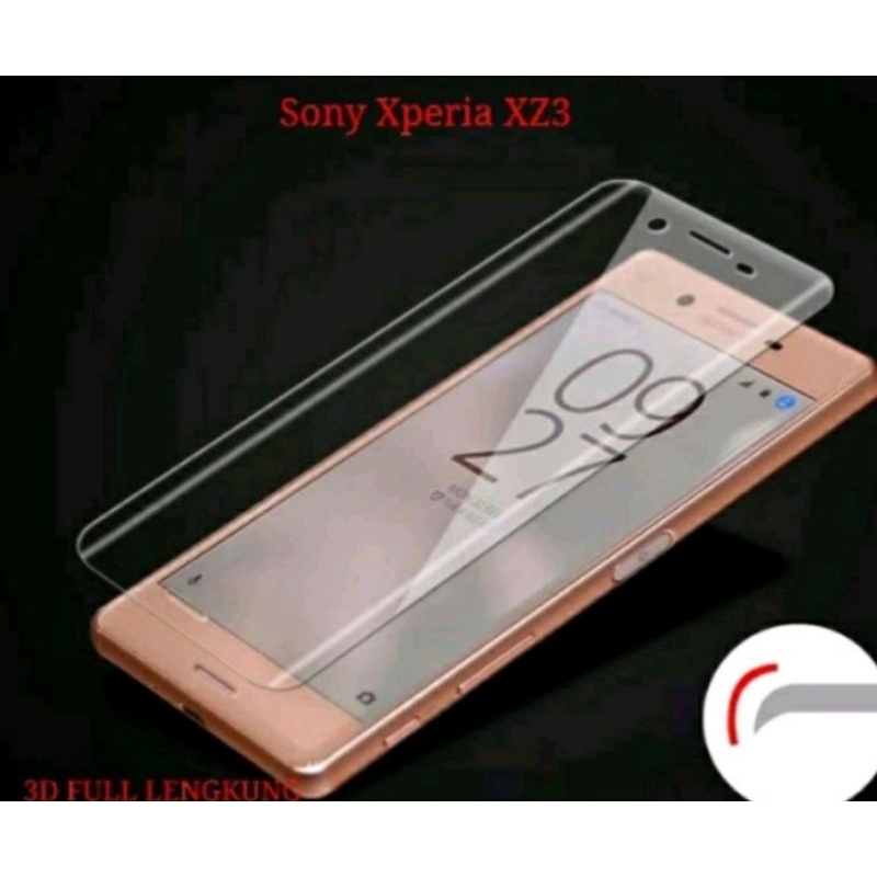 Tempered Glass Full Lengkung Sony Xperia 1,Xperia 5,Xperia 8,Xz3,Xz2,Xz2 Premium Softbank Docomo Global