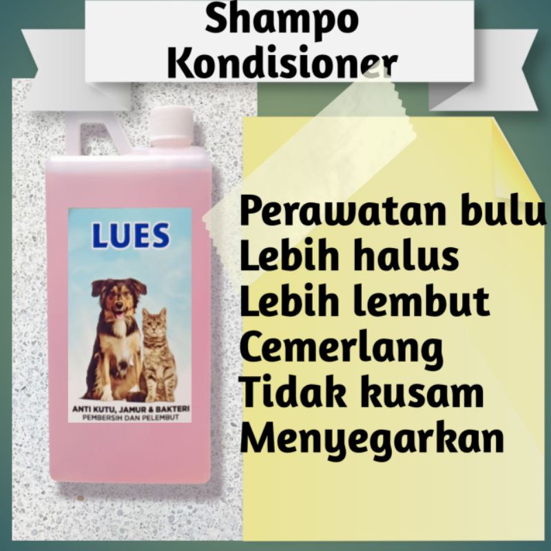 Shampo kondisioner kucing &amp; anjing netto: 1 liter