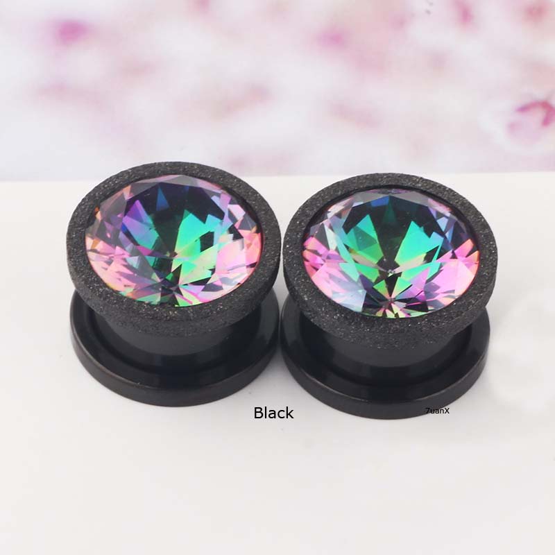 2pcs Anting Tindik Bahan Stainless Steel Ukuran 6-16mm Untuk Unisex