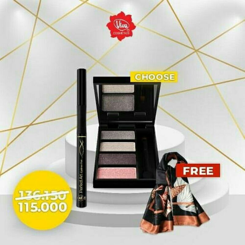 paket Lustre Eye Shadow Eye Liner pan Viva