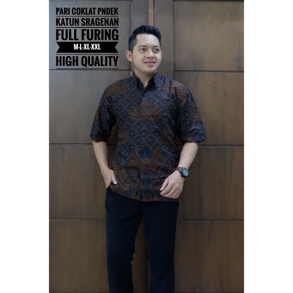 PARI COKLAT BATIKSOLOAMANAH KEMEJA BATIK PRIA SOLO LENGAN PENDEK PANJANG LAPIS FURING ATASAN PREMIUM MODERN KATUN PITOJIWO CEMANI NAVY GINANDRA UNGU SLEMPANG PARANG ABHINAYA GONDROWARU ABANG CAKRABUANA MAHOGRA SUKET SEGORO PARIKESIT BAYUSUTA UKAIL SM KLA