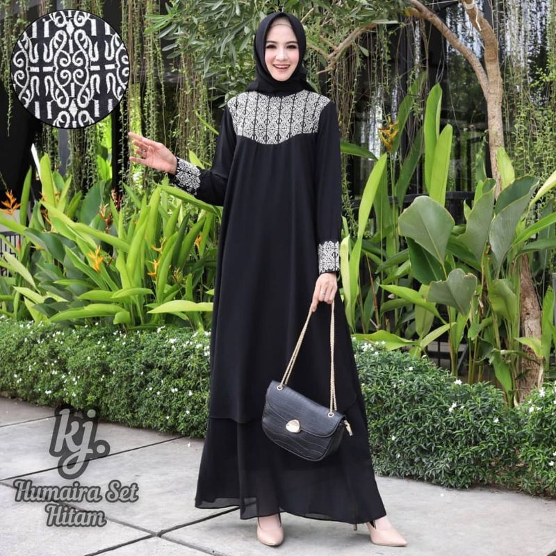 GAMIS MUSLIM//DRESS HUMAIRA SET KHIMAR ORIGINAL BY KJ