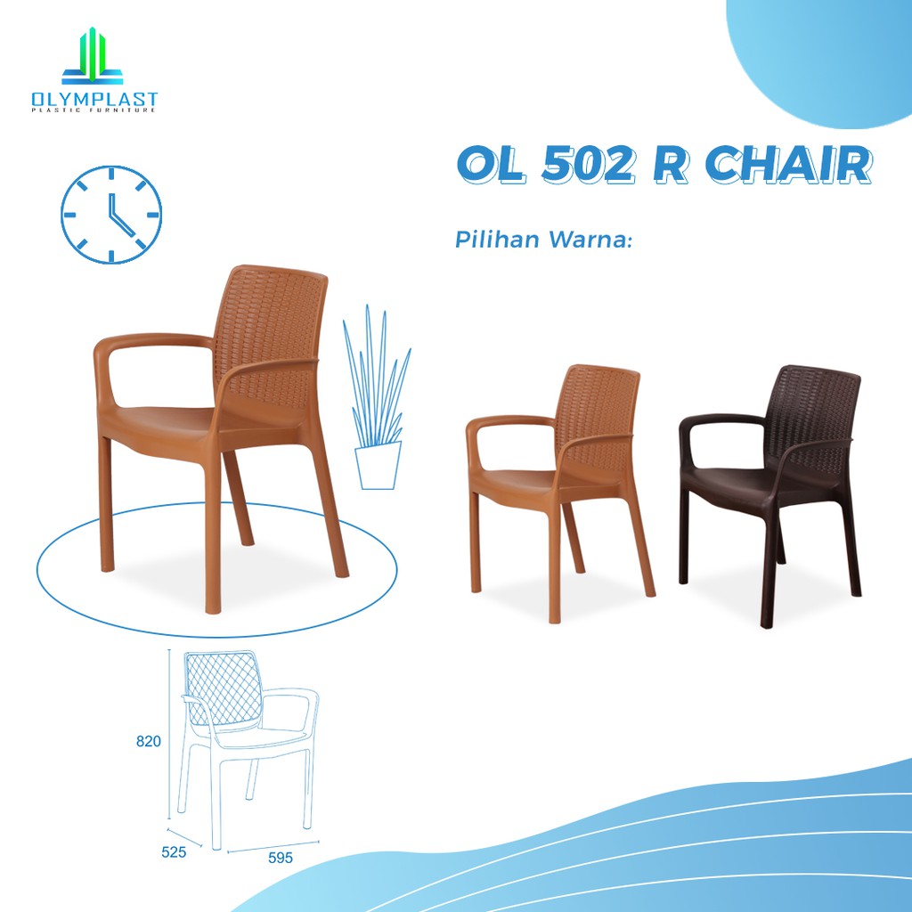 OLYMPLAST KURSI CANTIK DENGAN SANDARAN TANGAN OL 502