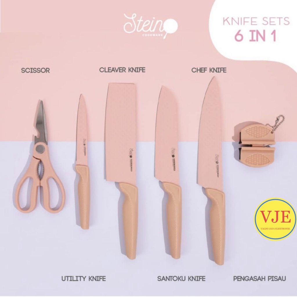 Stein Cookware Diamond Knifes Set Stein Pisau Set Memasak