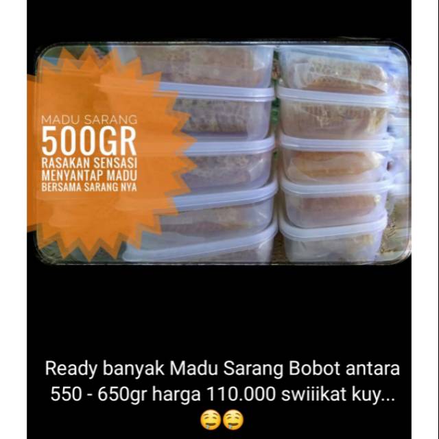 

Madu+sarang Rasakan minum Madu bersama Sarangnya