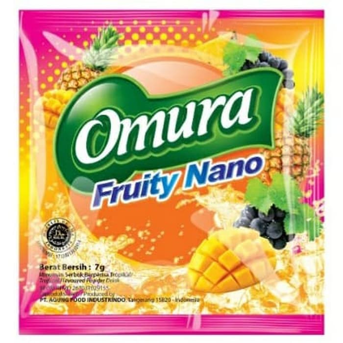 [MINUMAN SACHET] Powder Drink Omura Fruity Rasa Nano (1 Renceng)