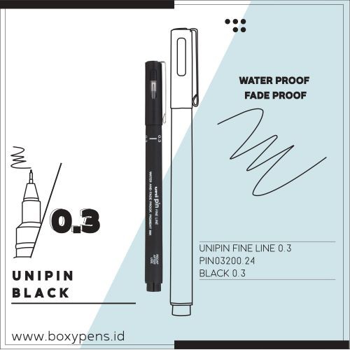 

Uni PIN03-200 Technical Drawing Marker Pen Water & Fade Proof