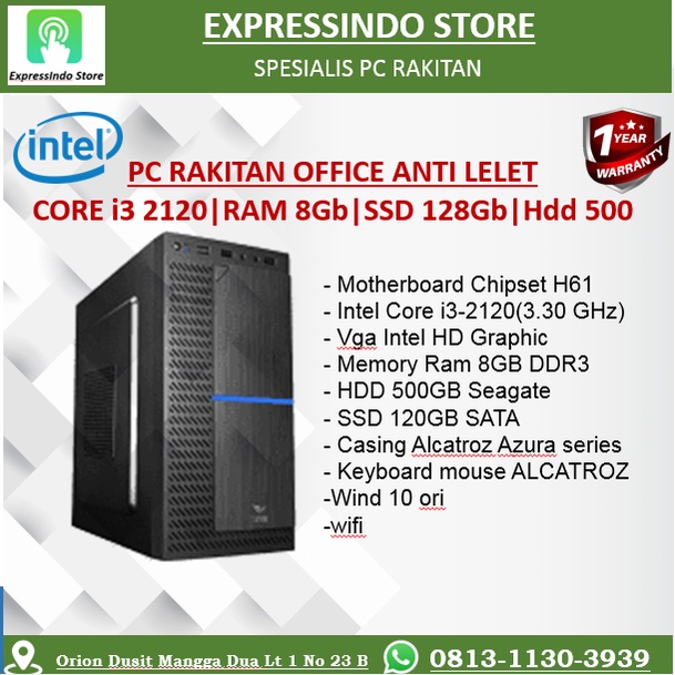 PC RAKITAN OFFICE CORE I3 2120 ANTI LEMOT