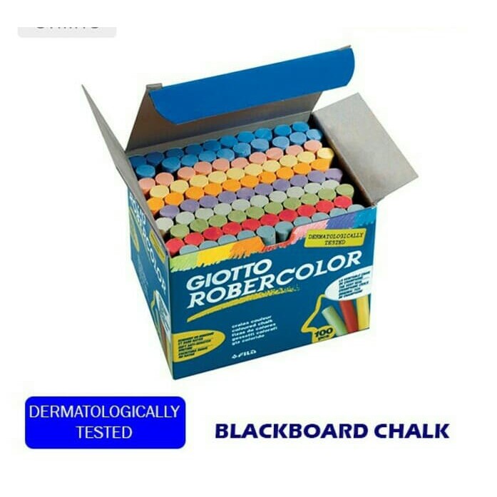 

Blackboard chalk/kapur warna Giotto isi 100 lebih hemat