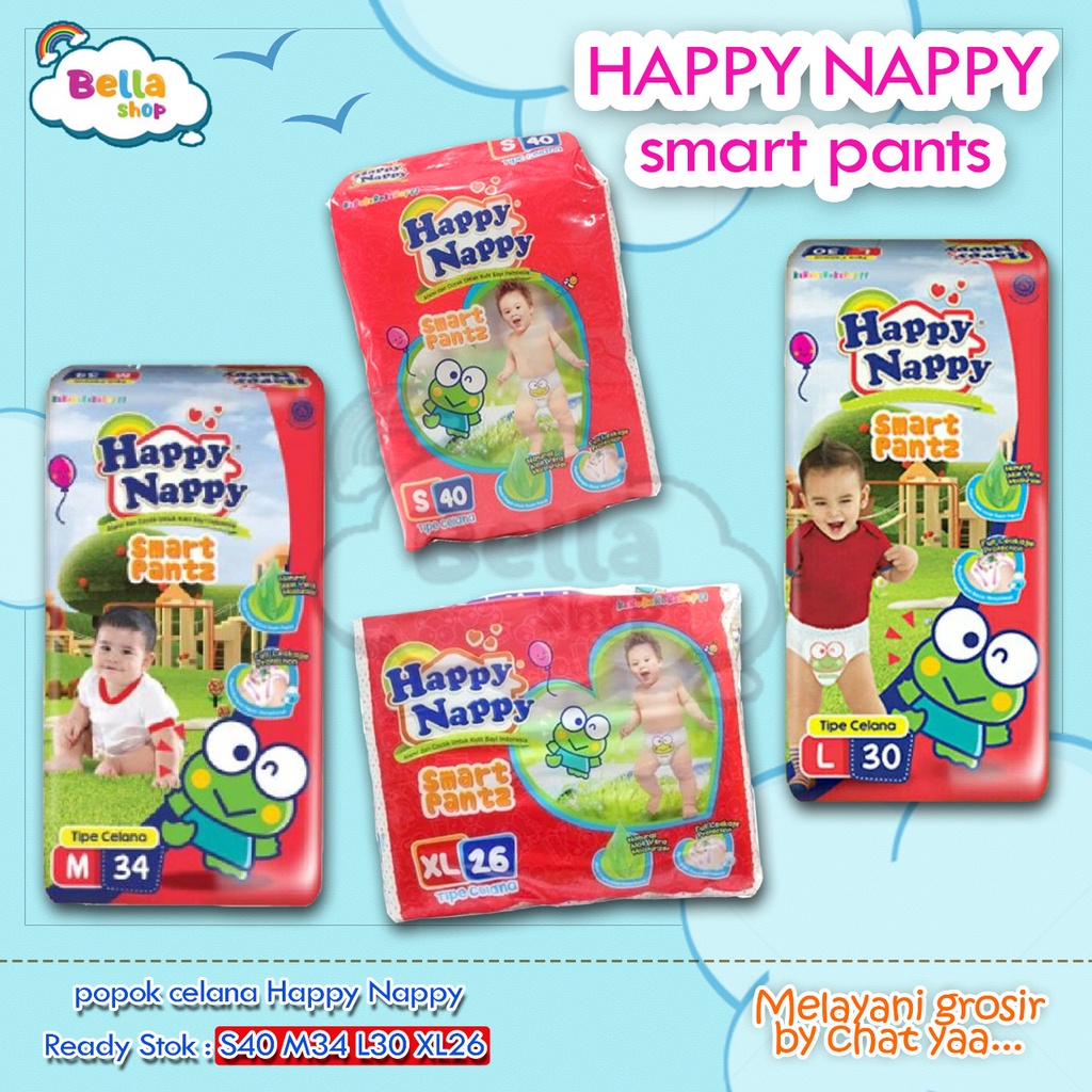 BABY HAPPY NAPPY SWEETY MAMYPOKO MERRIES MAMY POKO SWEETY BRONZE pants popok celana S40 M34 L30 XL26 - BELLA SHOP