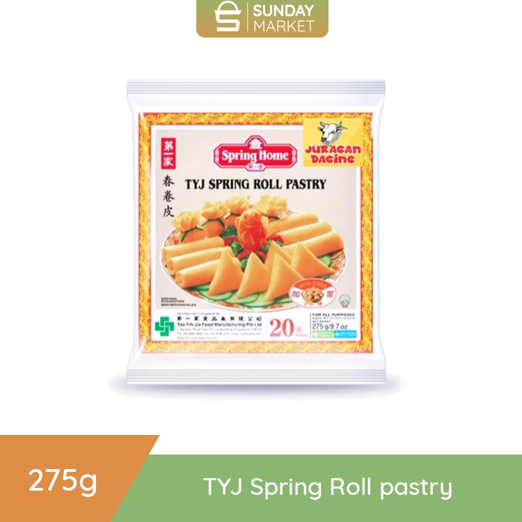 

TYJ Spring Roll 8,5inc (21,05cm) | Kulit Lumpia Garing 275gr | TYJ Kulit Lumpia 275g