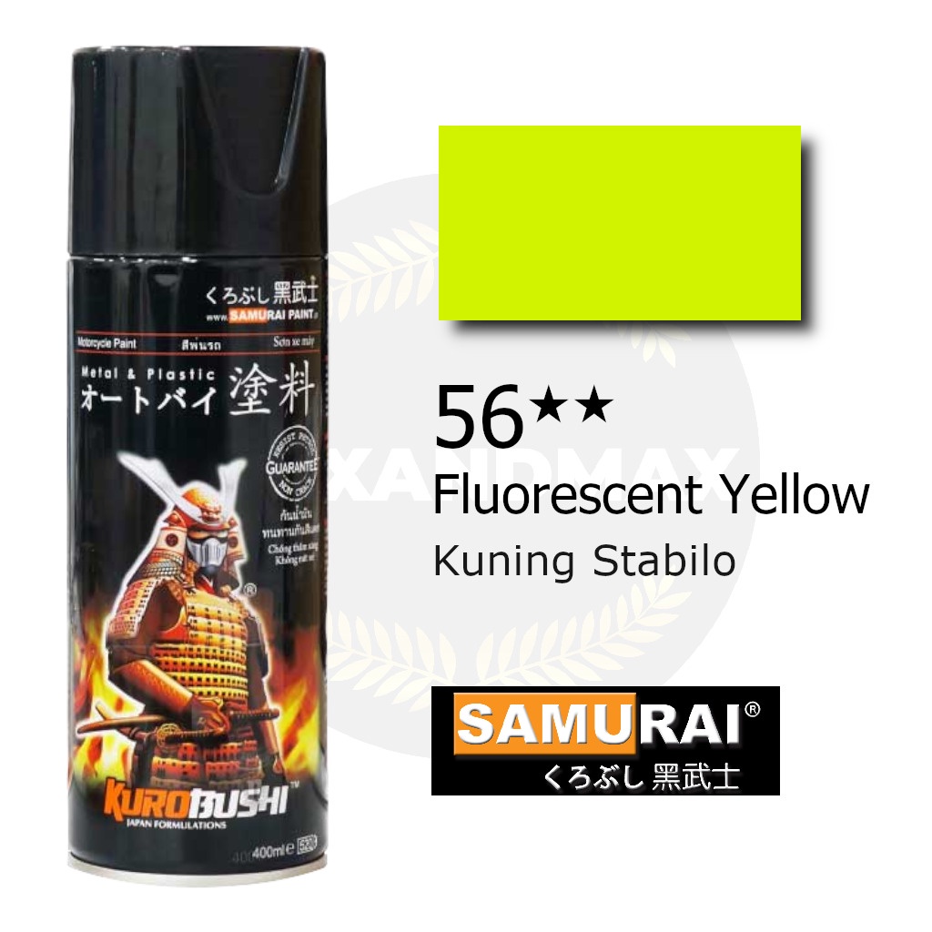 Samurai Paint Fluorescent Yellow 56 Kuning Stabilo 400 ml - Cat Semprot