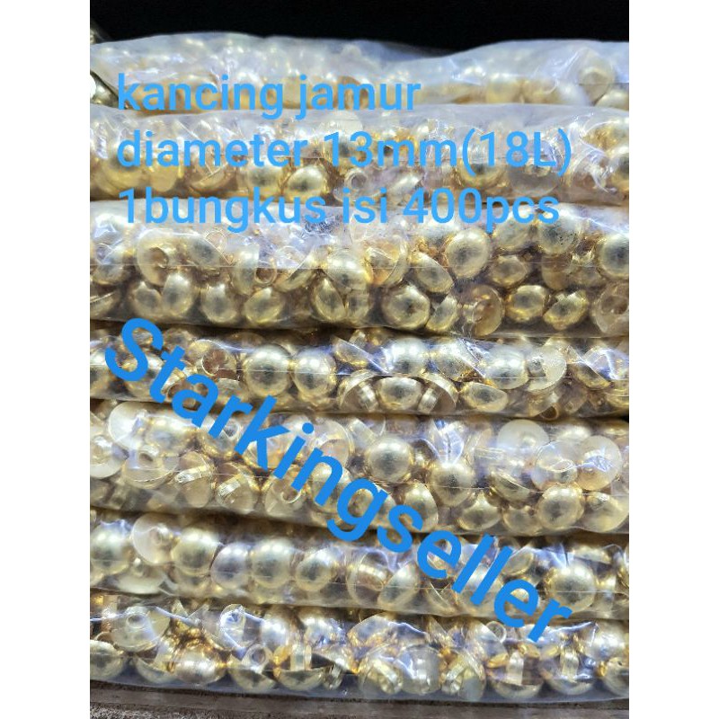 Kancing Jamur Emas 13mm-Kancing Jamur Emas 400pcs