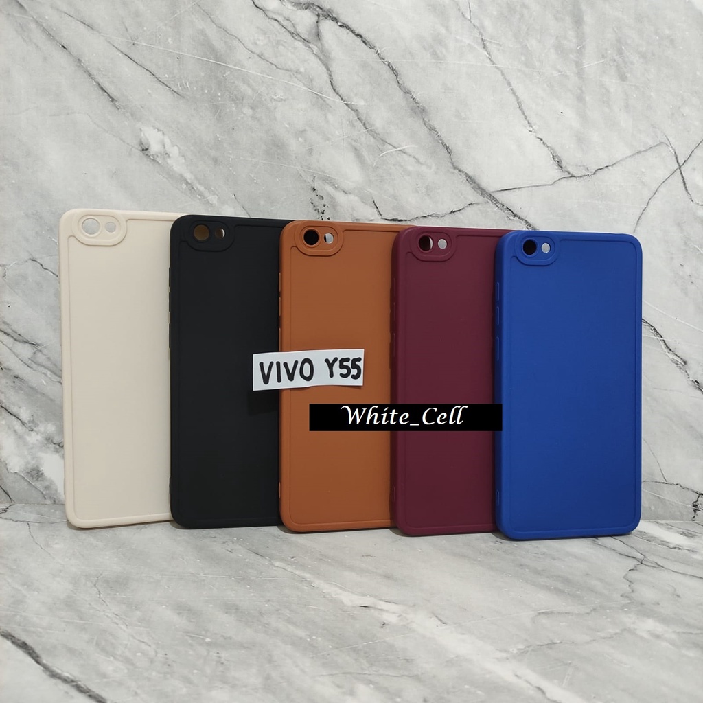 SoftCase ProCamera Silicon Matte Case Full Cover Vivo V11 Pro S1 Y55 White_Cell