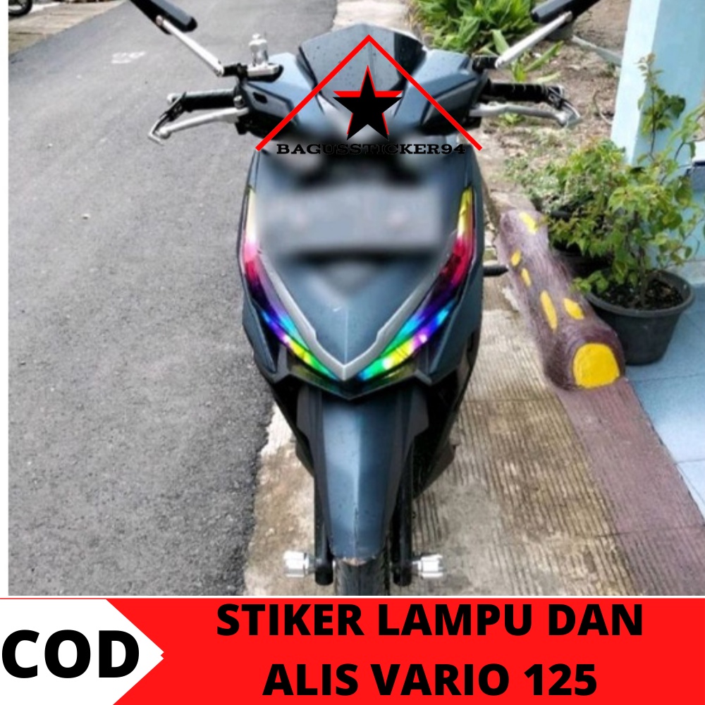 stiker lampu depan vario 125 cc/stiker warna lampu motor vario 125 led/stiker variasi lampu motor va