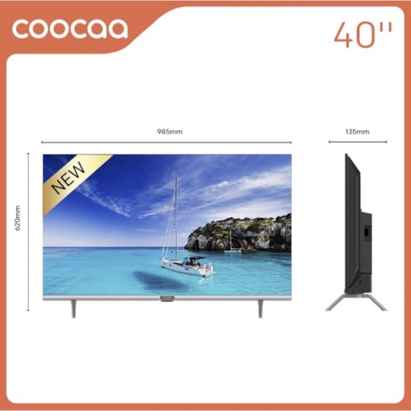 FREE BREKET!!! LED COOCAA 40S3U SMART TV DIGITAL Bezel Less Dolby Digital - NEW!!!