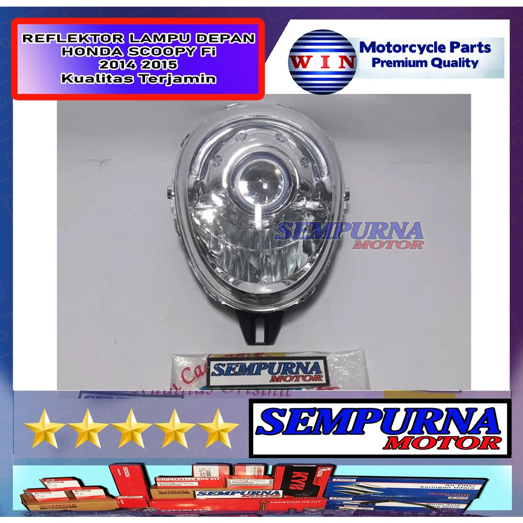 Merek Win Kualitas Original Reflektor Lampu Depan Headlamp Scoopy Fi K16 2013 2014 2015 2016 Refekto