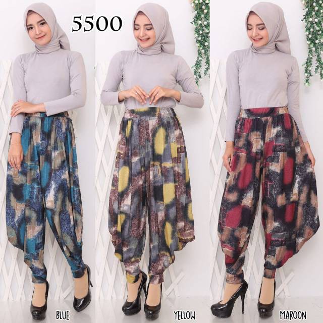 Celana Panjang Wanita Celana Aladin Bahan Jersey Korea 5500