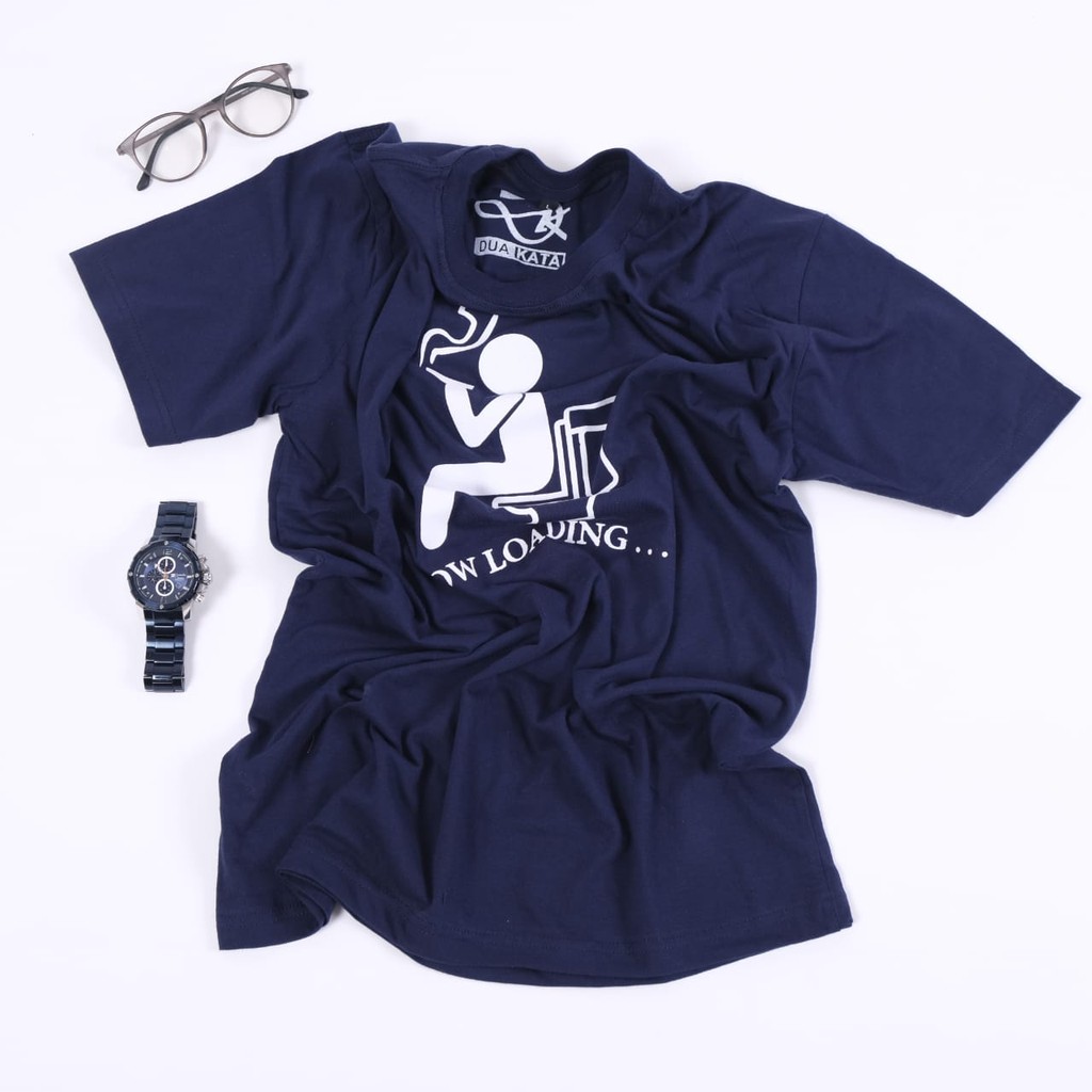  Kaos  Distro  Navy Premium Dua Kata Unisex Cotton  Combed  30s  