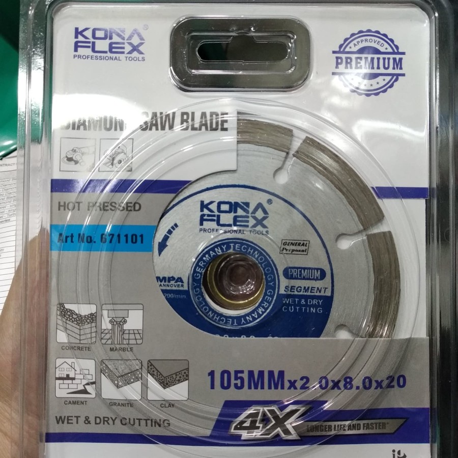 Mata Gerinda KORAFLEX 4” Kering u/ Mata Potong Keramik Granit Marmer