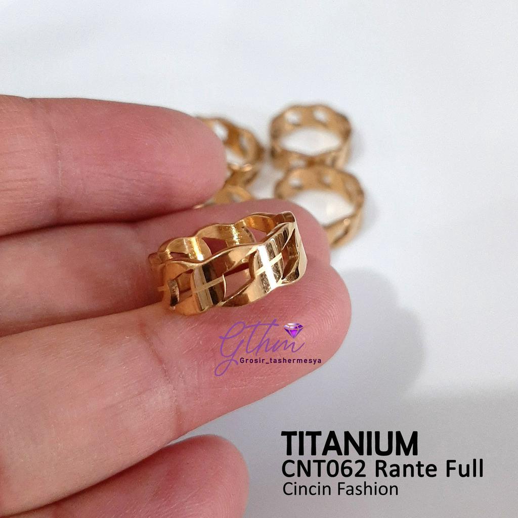 cincin wanita cnt062 model rante titanium stainless steel