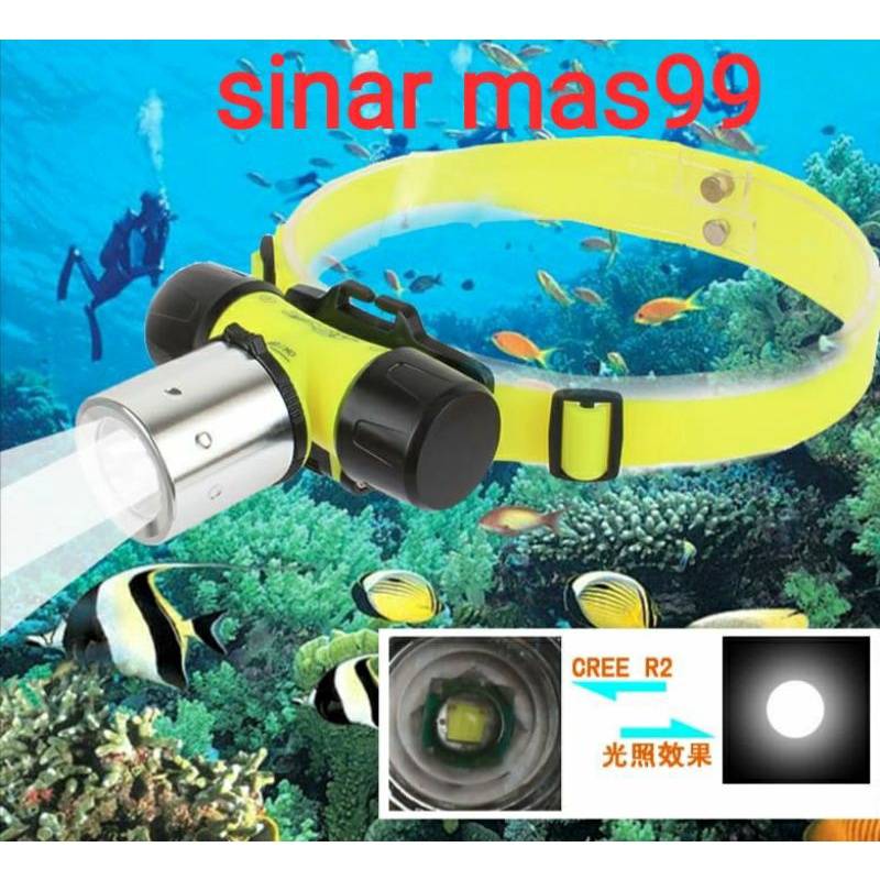 Senter Kepala Selam+Senter Diving