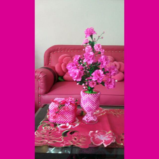 Tempat Tissue Kecil Hias Akrilik (bunga)